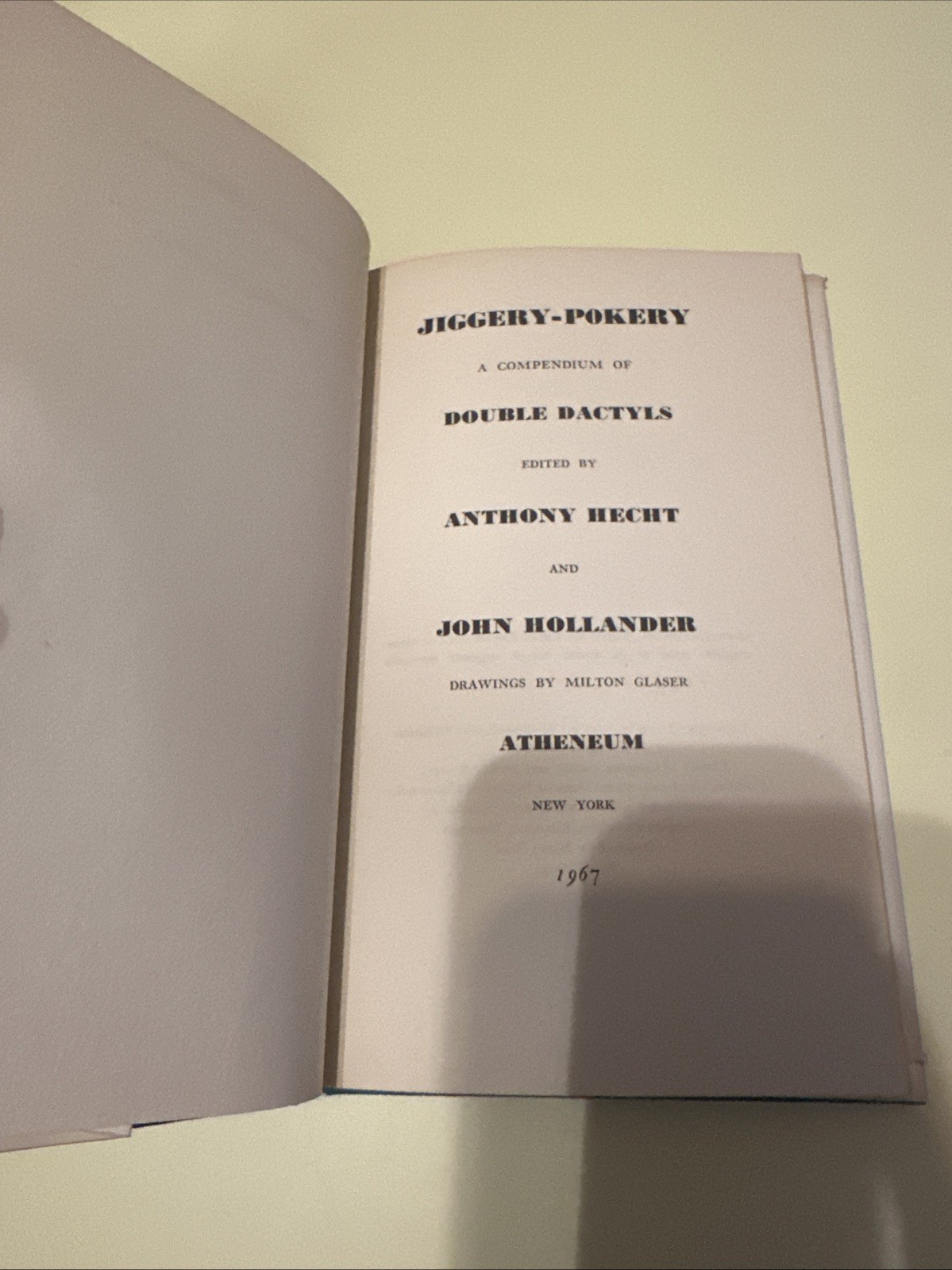 1966 FIRST EDTION JIGGERY POKERY A COMPENDIUM OF DOUBLE DACTYLS HC ANTIQUE BOOK