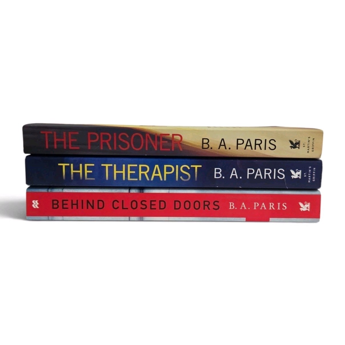 B.A. Paris 3 Book Lot Behind Closed Doors The Therapist The Prisoner PB VG