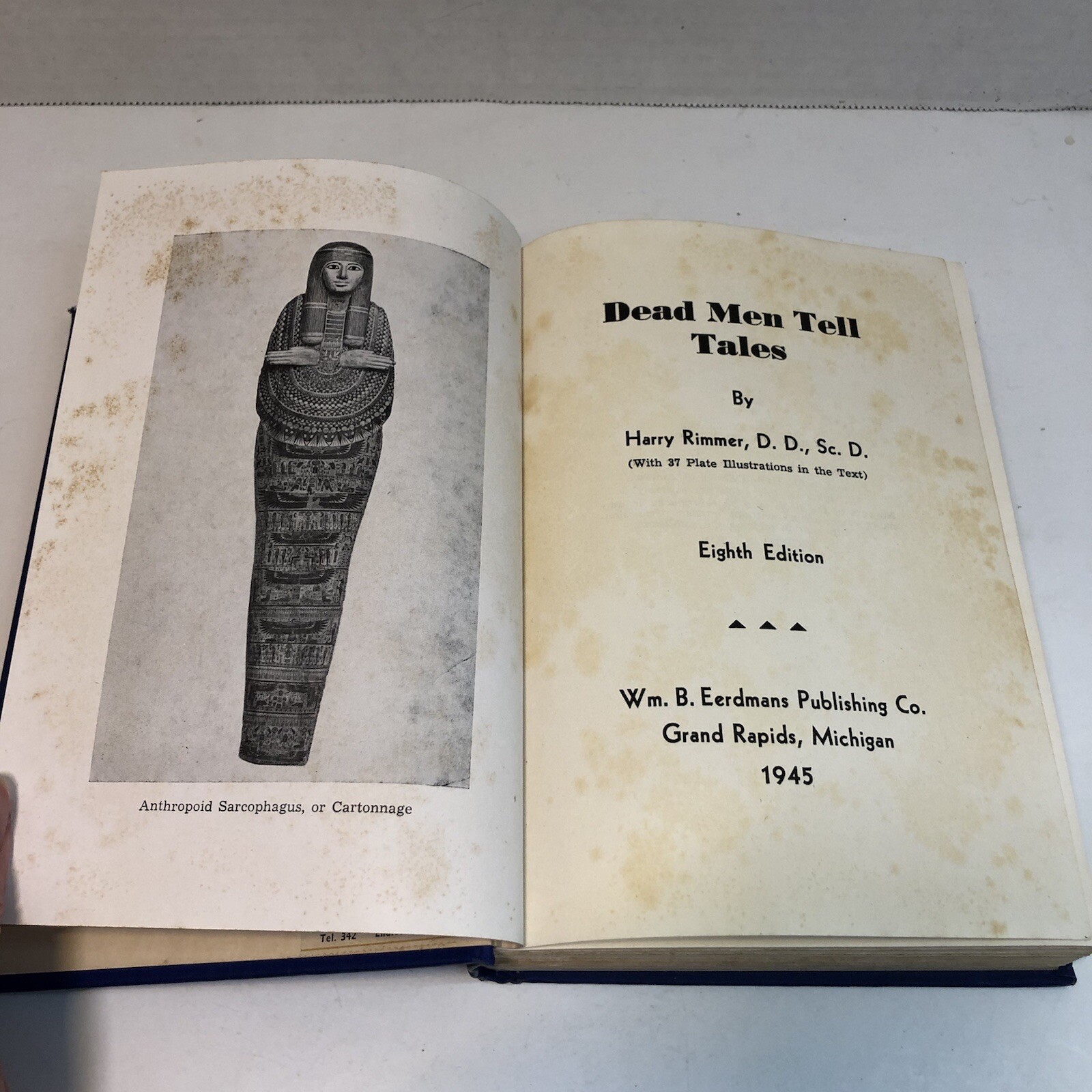 Dead Men Tell Tales by Harry Rimmer 1945 Eighth Edition Forensics