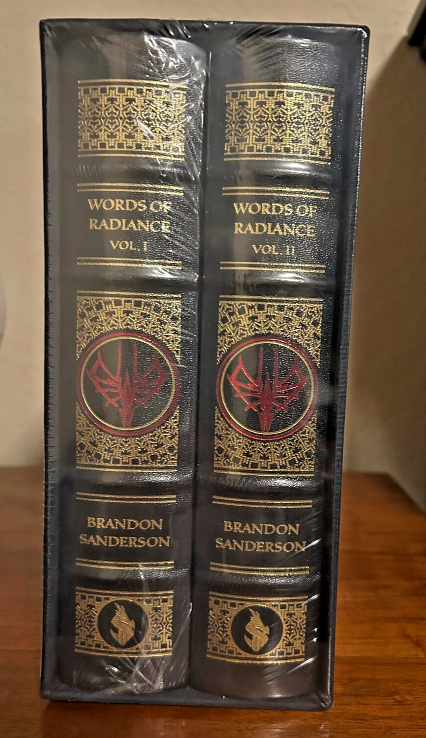 NEW SEALED Words Of Radiance Leatherbound SIGNED Brandon Sanderson Dragonsteel