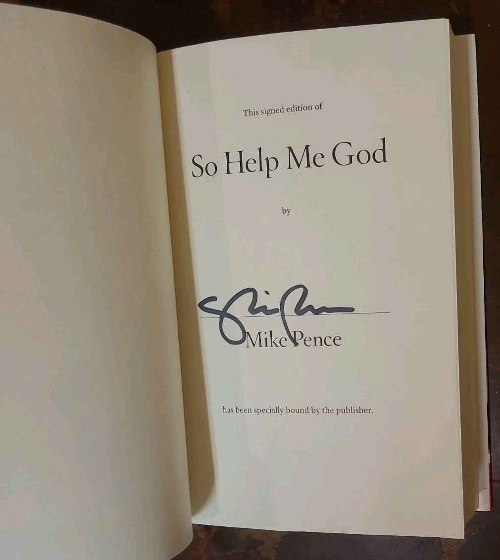 2x SIGNED Mike Pence Charlotte Go Home for Dinner Advice Faith Family HCDJ Book