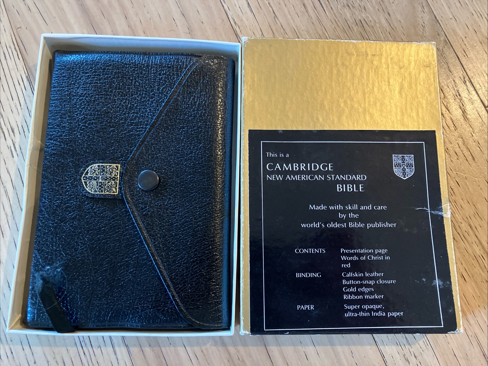 Cambridge Crystal Bible NASB 1977 Genuine Calfskin Leather Snap B795XRL in Box
