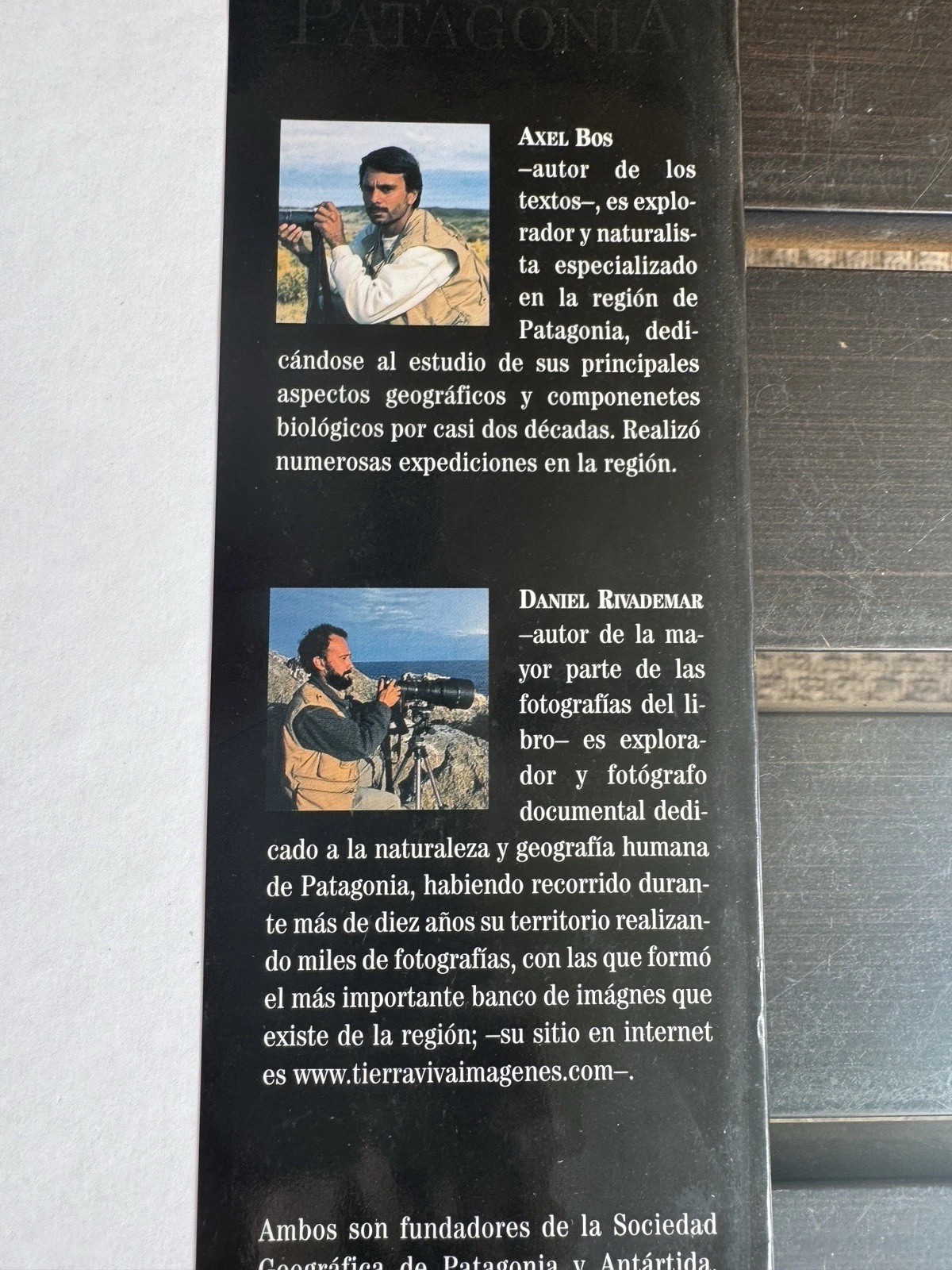 Spanish Version Patagonia Book Axel Bos, Rivademar Hardcover VGUC 2001