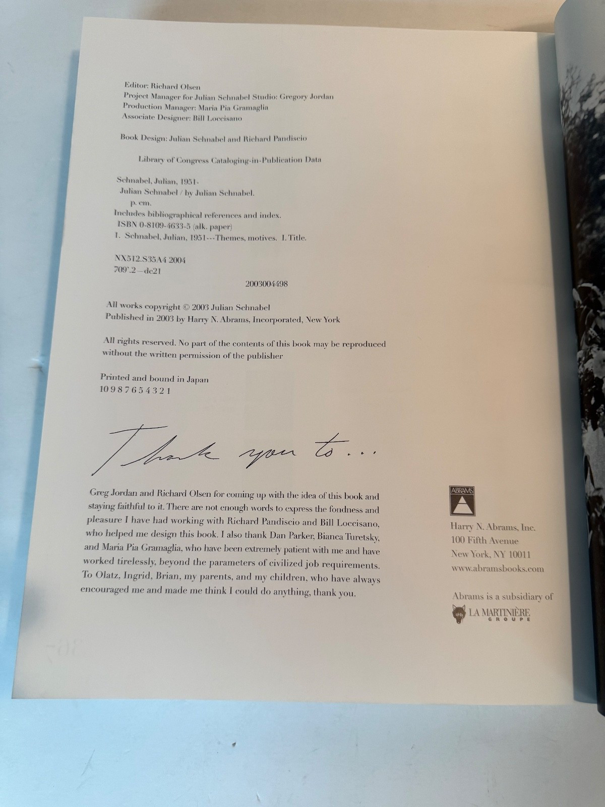 Julian Schnabel, Hardcover 2003 Abrams 14″x11″×2″~ NEW