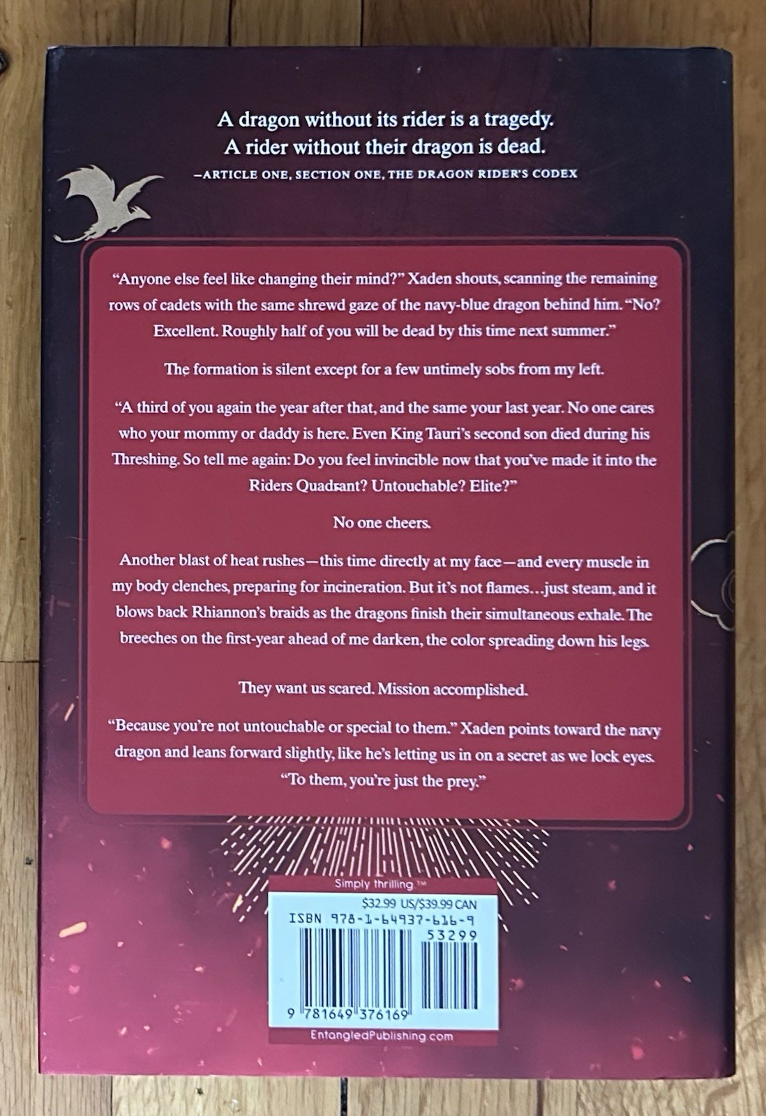 SIGNED Rebecca Yarros Fourth Wing Holiday Edition 1st Ed SIGNED Sprayed Edge NEW