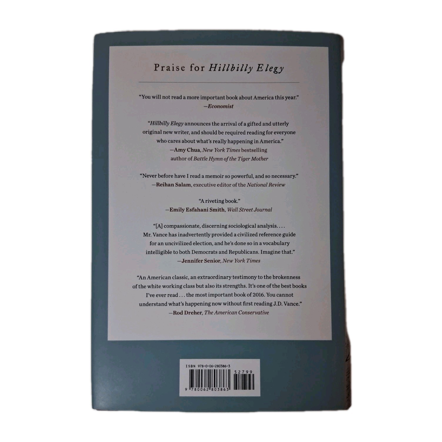 SIGNED Hillbilly Elegy Vice President JD Vance Hardcover No Inscription DJ NICE!