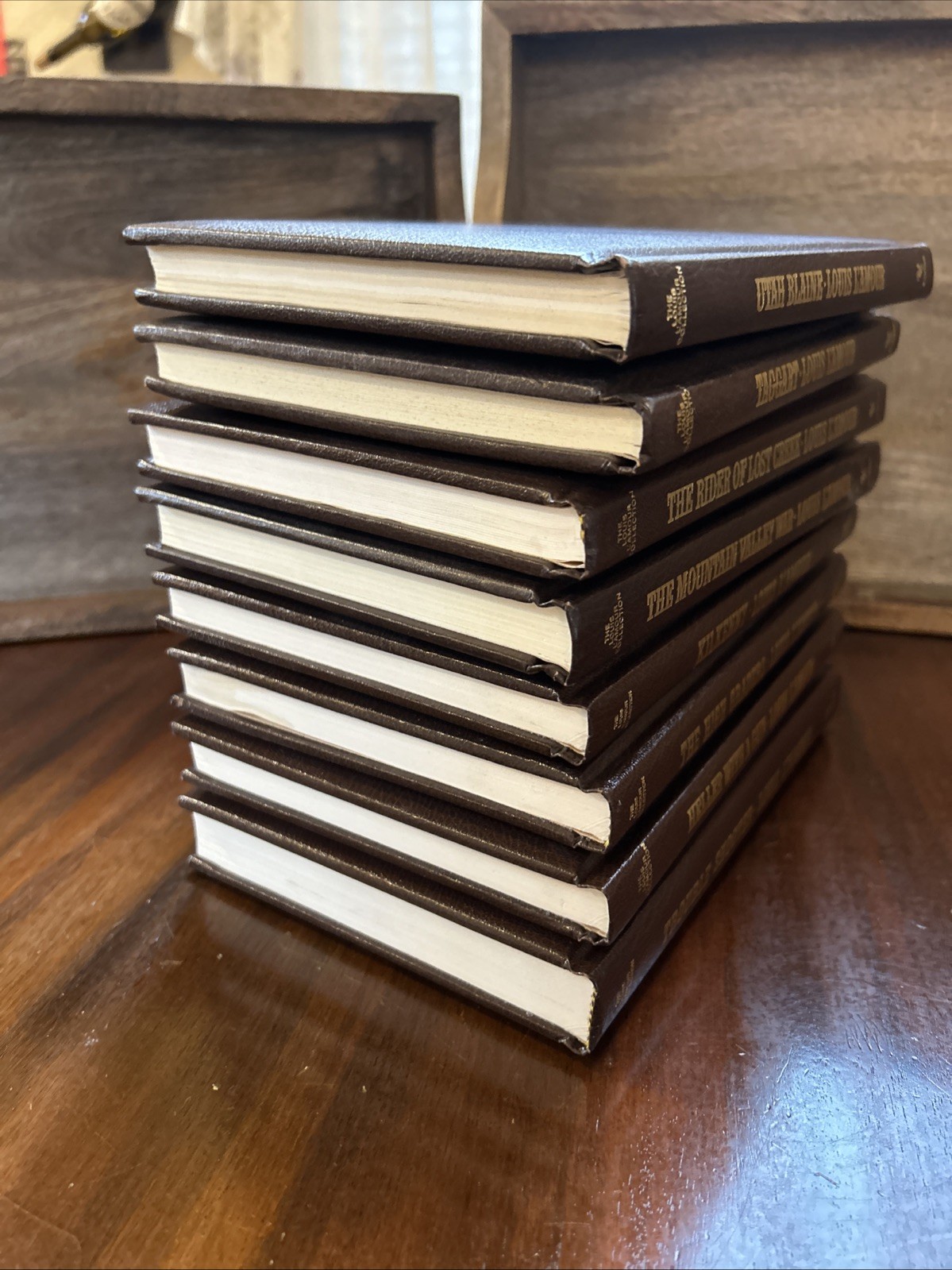 Louis L’Amour Leatherette Hardcover Lot of 8 Kilkenny Gun Fighter/Lawman Stories