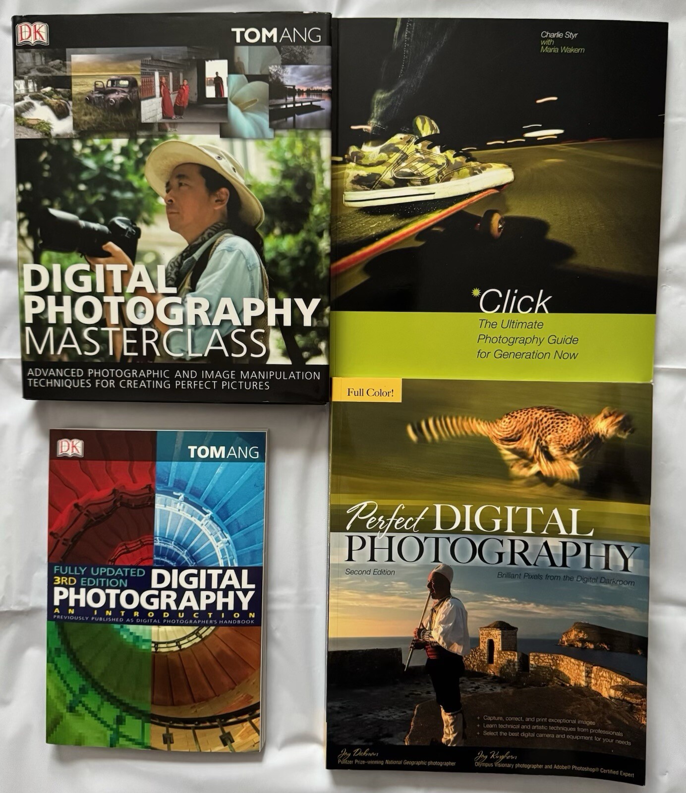 Lot Of 4 Digital Photography Books, Various Authors: Tom Ang Master Class