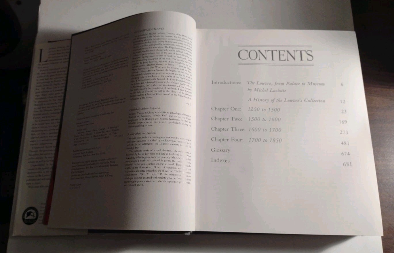 Paintings in the Louvre Hardcover Book By Lawrence Gowing Stewart Tabori & Chang