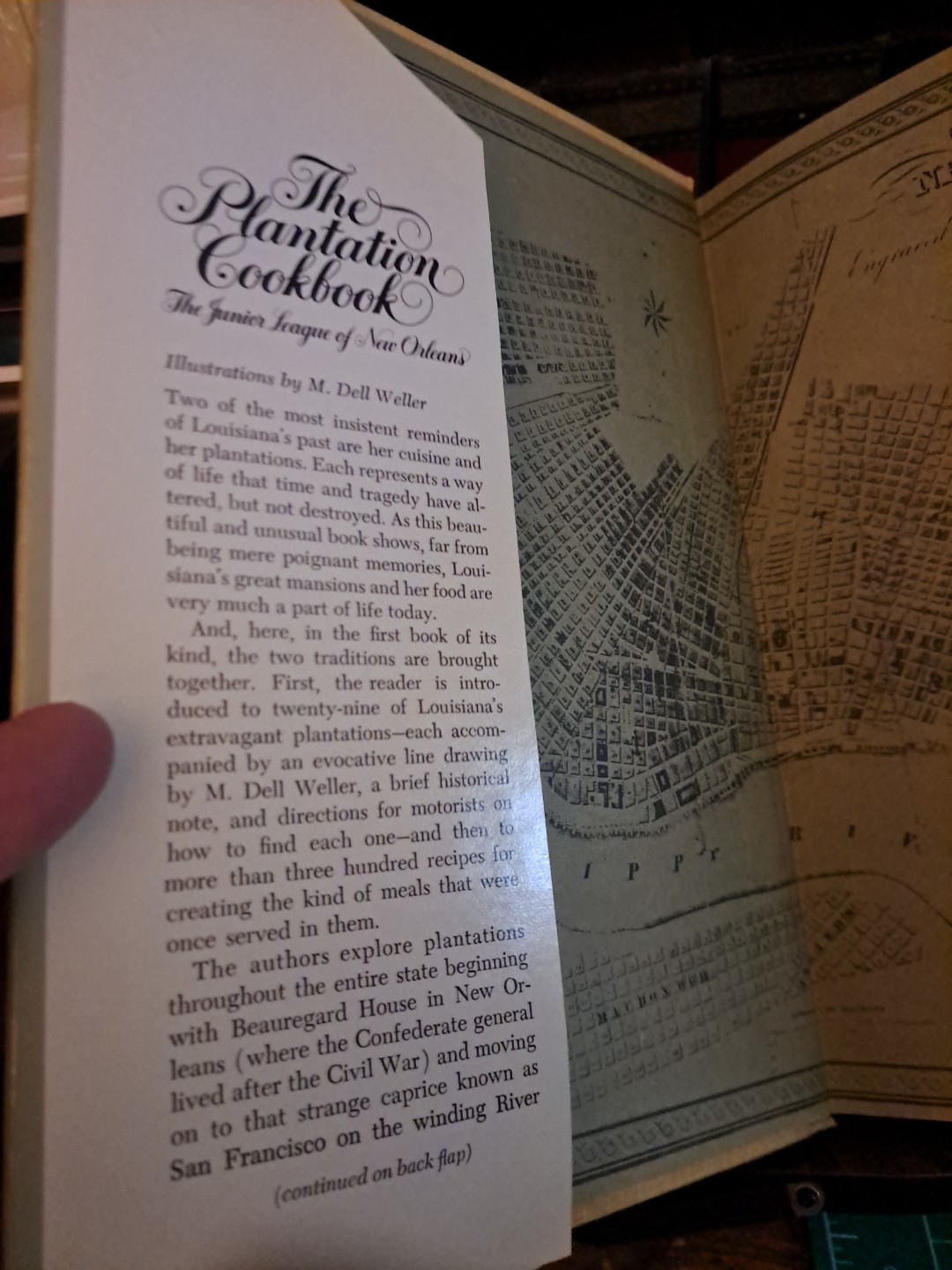 THE PLANTATION COOKBOOK Junior League New Orleans Cookbook 1972 HCDJ Free Ship