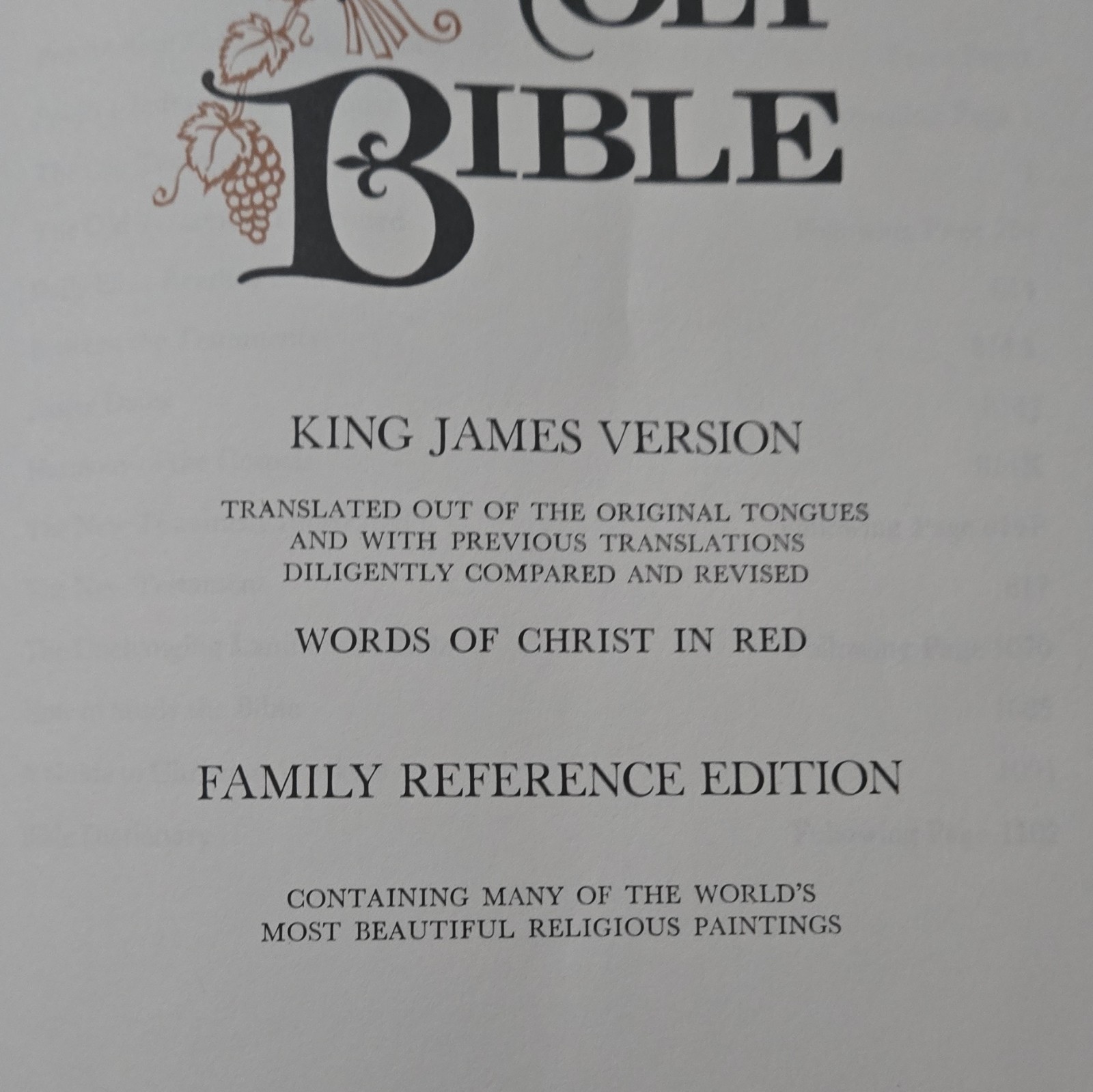 Thomas Nelson Holy Bible KJV Family Reference Edition Hardcover Red Letter