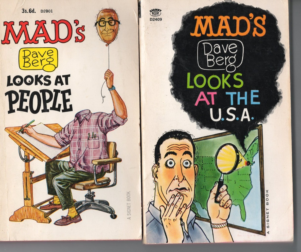 Dave Berg MAD Paperback Lot 3 Books Looks at USA People Things Signet