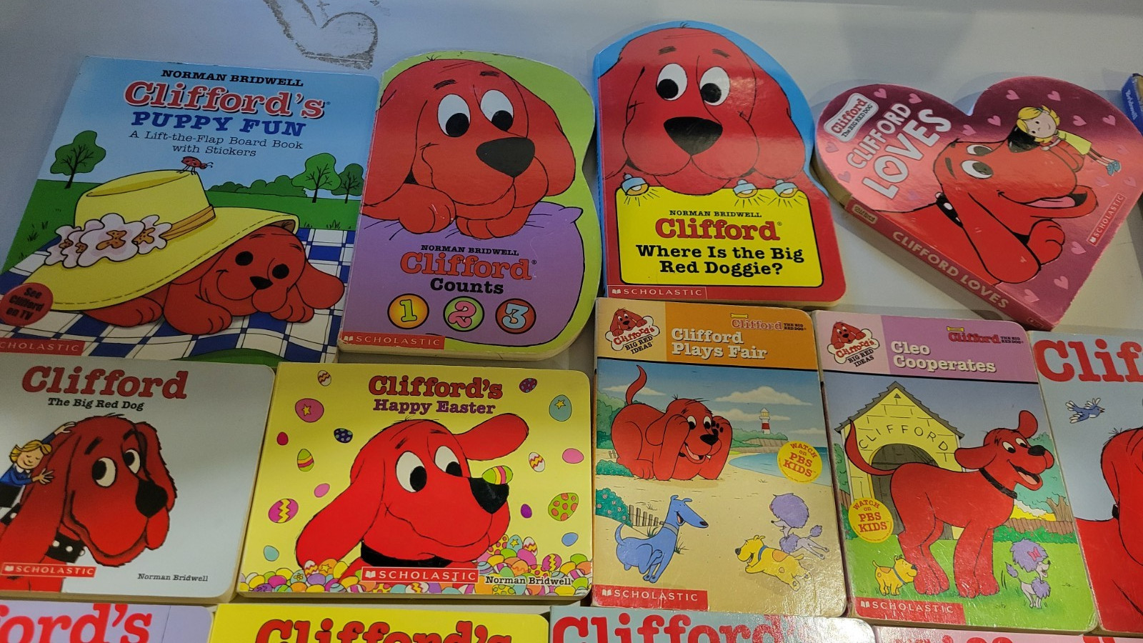 Lot of 10 Norman Bridwell Clifford’s Board Books for Children’s *Random Mix*