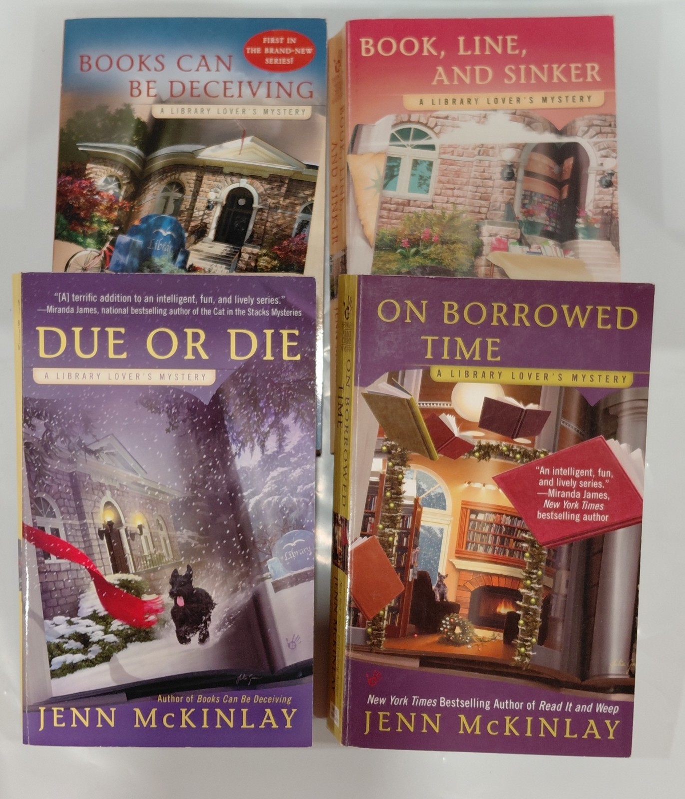 Lot Of 7 JENN MCKINLAY “LIBRARY LOVERS MYSTERY” Hardback/Paperback Books