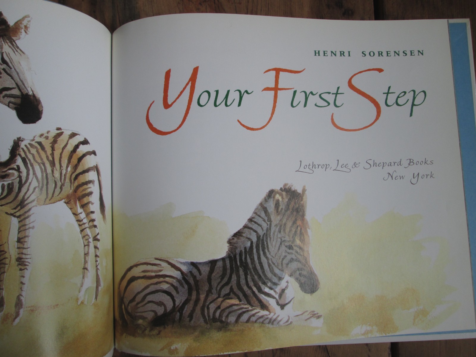 Your First Step Book Henri Sorensen 1996 Hardcover First Edition Beautiful Art