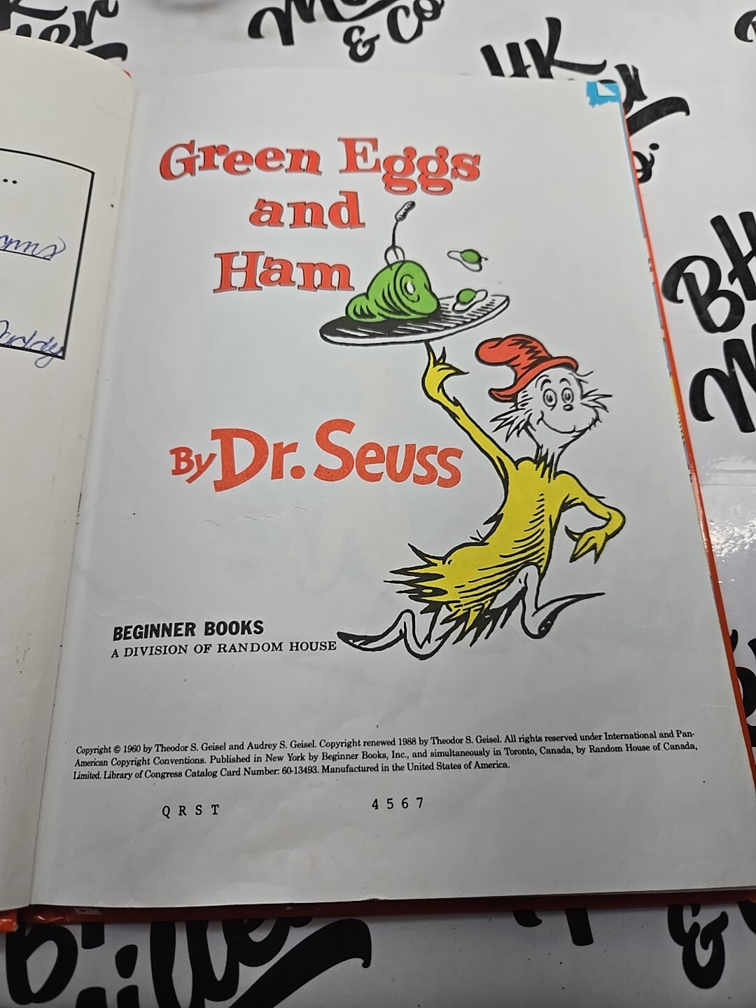 Green Eggs And Ham by Dr. Seuss (1988, Hardcover) Book Children Beginner Books