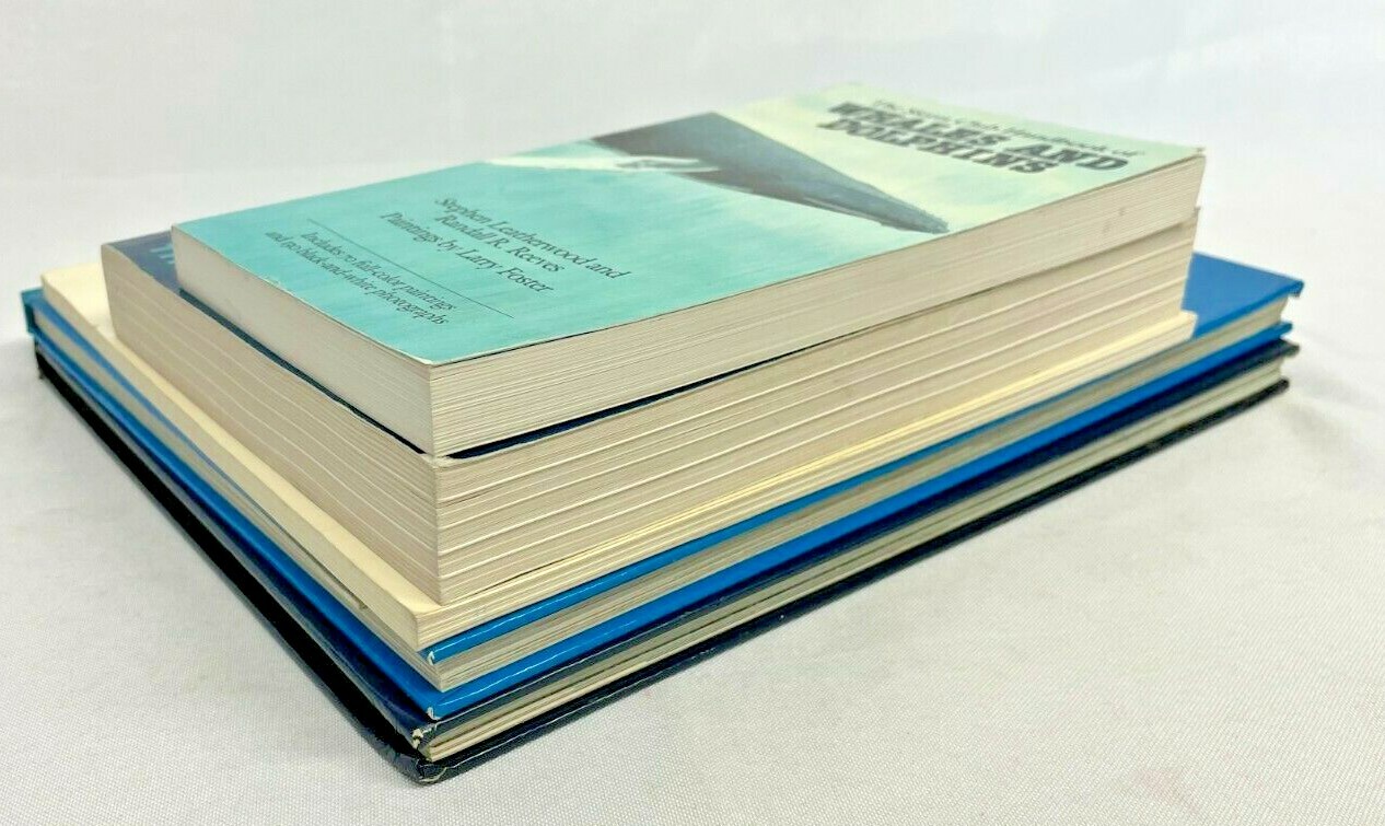 Whales Dolphins Sharks Dangerous Sea Creatures Ocean Animals Book Lot of 5