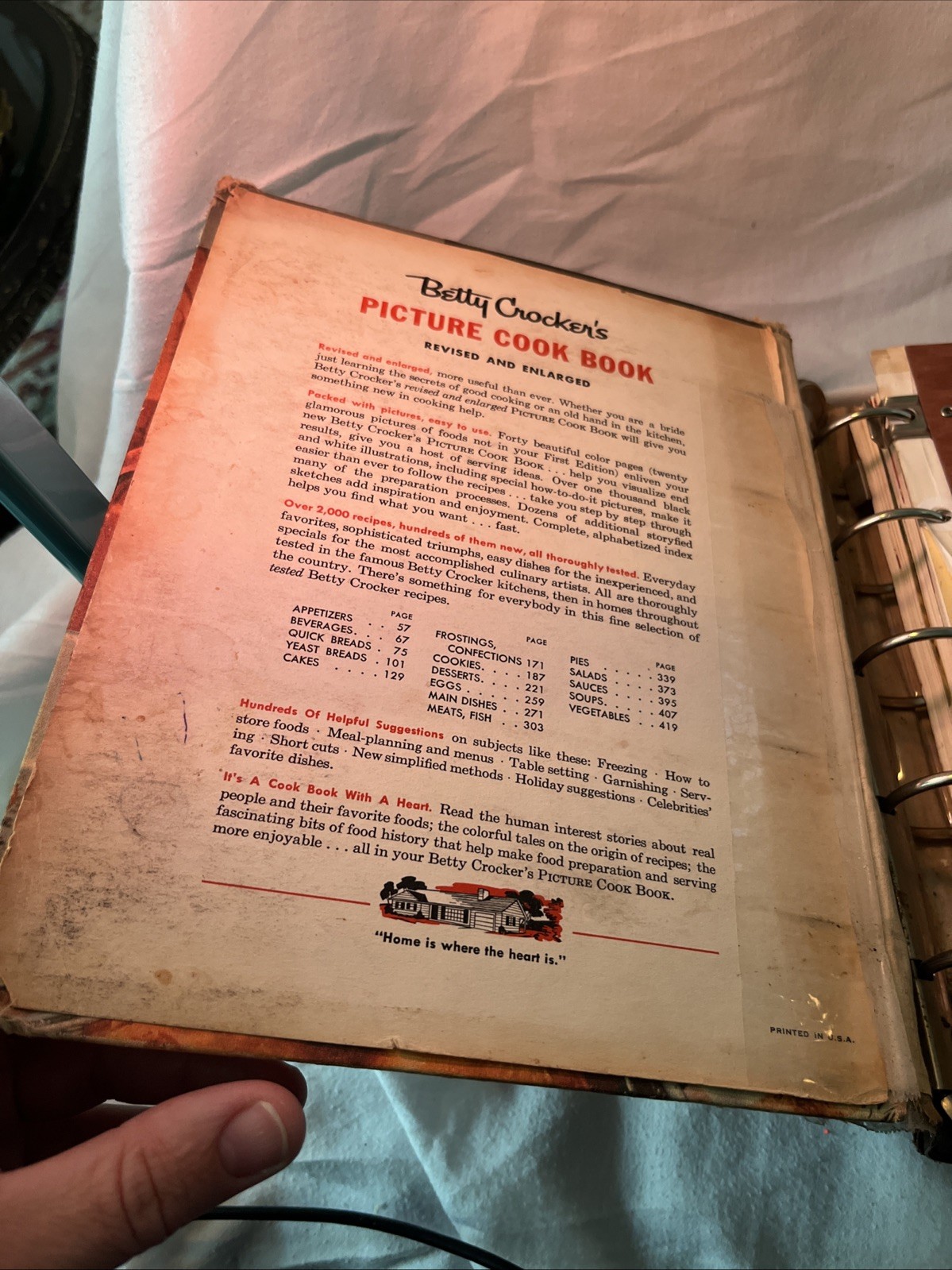 Betty Crocker’s Picture Cook Book Revised Enlarged Illustrated Ring/Wire Bound