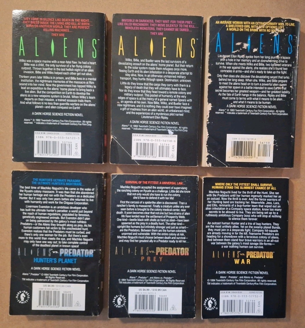 AVP Aliens Vs. Predator And Aliens Book Lot Of 6 Planet Prey War