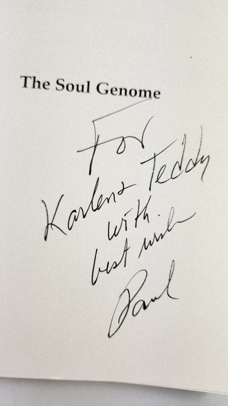 THE SOUL GENOME: SCIENCE AND REINCARNATION By Von Paul Ward SIGNED PB 2008