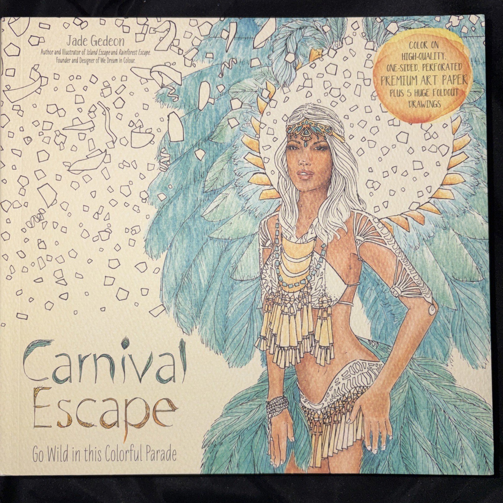 4 Adult Coloring Books by Jade Gedeon On Thick Paper 2016, 2017