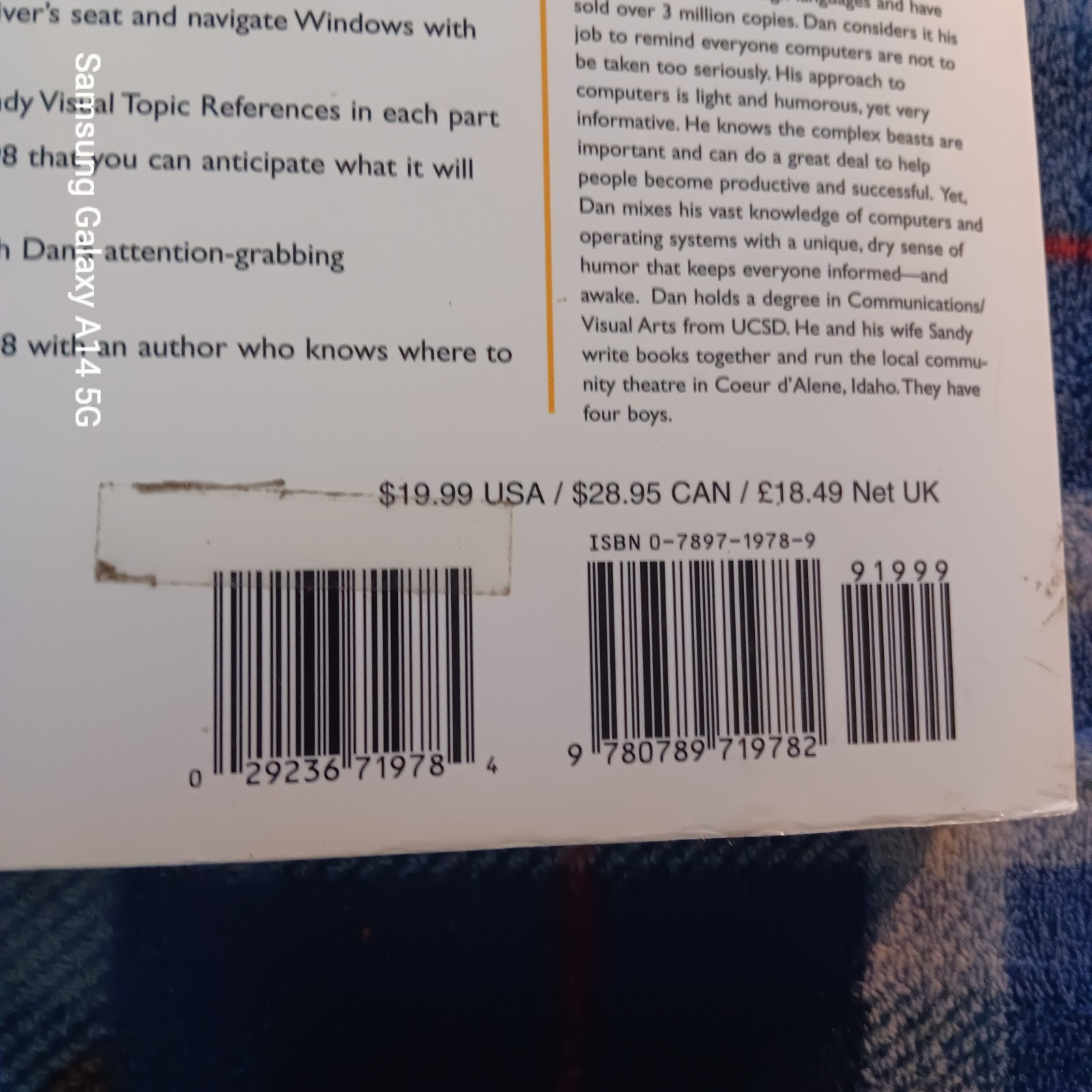 DAN GOOKIN Teaches Windows 98 Beginners Computer Guide QUE Paperback 1998 7×9