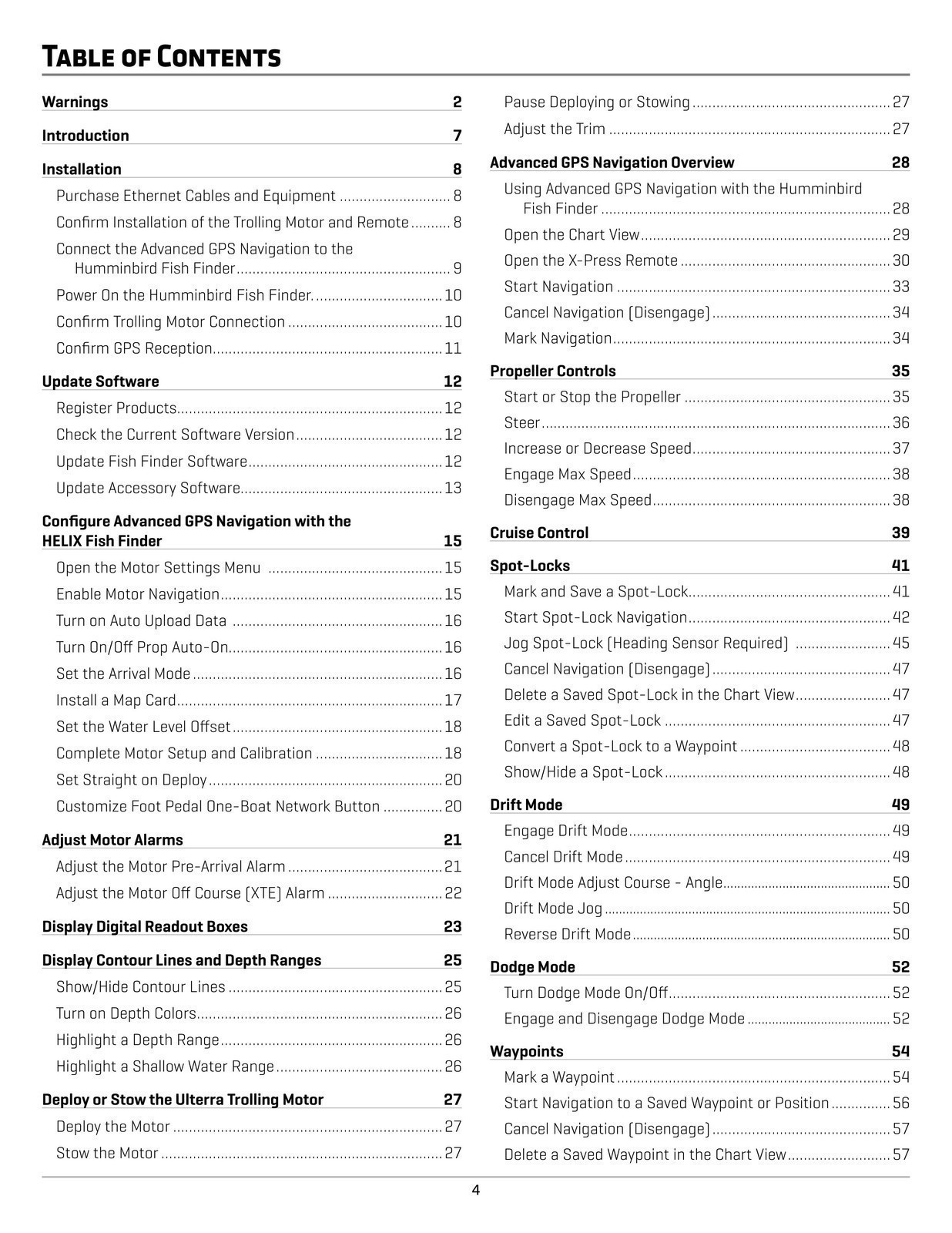 HUMMINBIRD ADVANCED GPS NAVIGATION Operators Guide Manual SECURED – FRONT & BACK