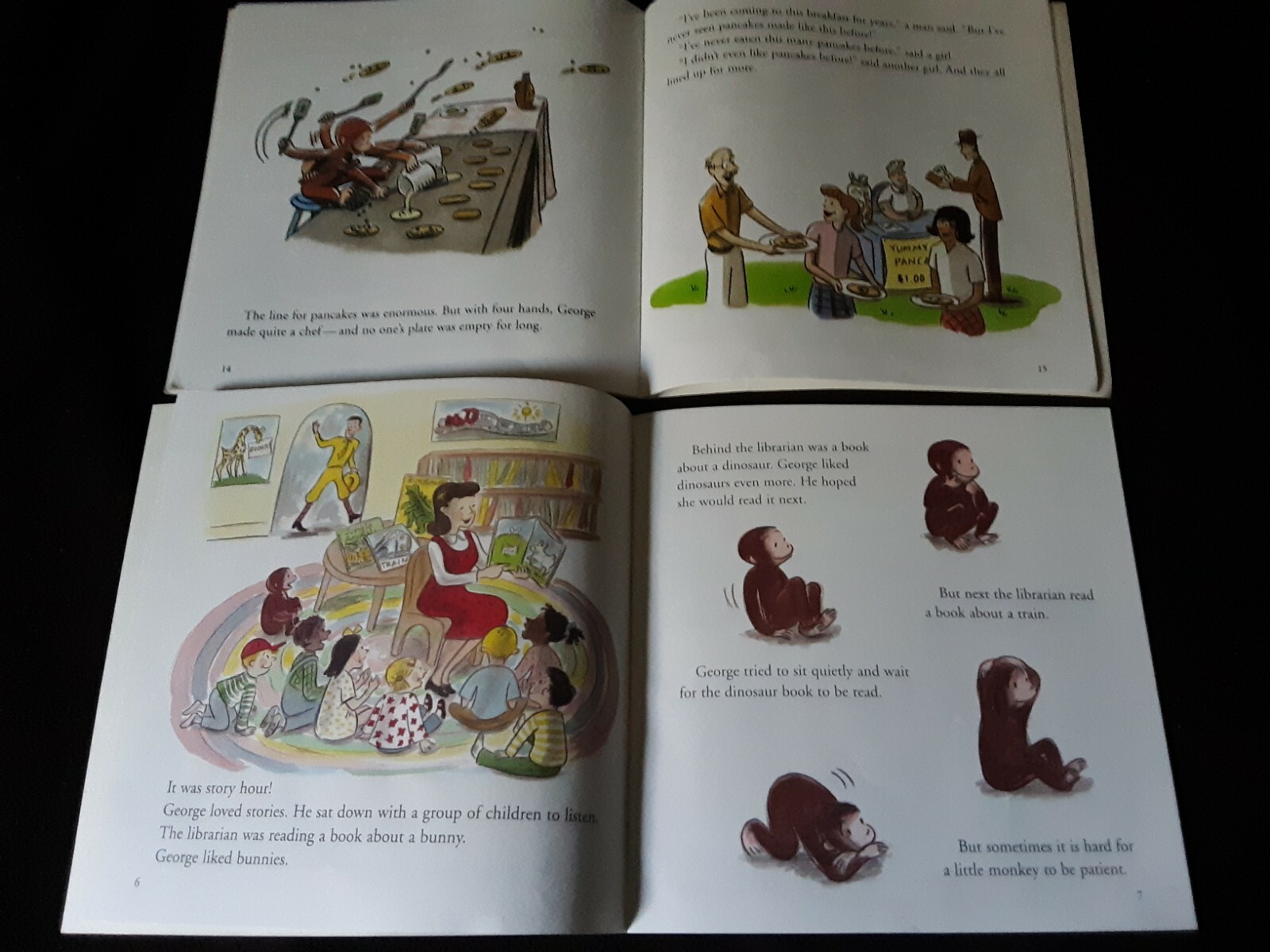3 Curious George Paper back Books. Slightly used. 2 *24 pages & 1*48 pages Books