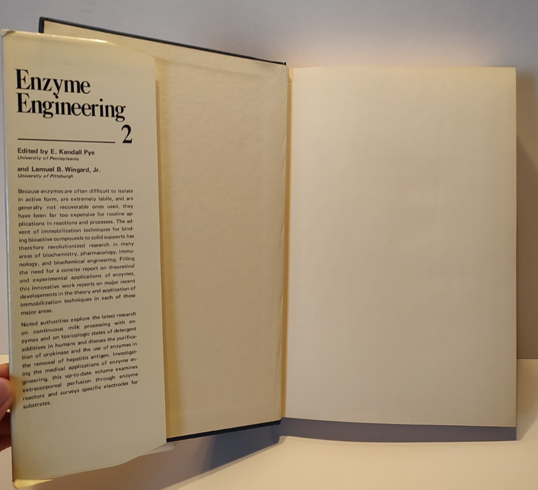Enzyme Engineering Volume 2 by E. Kendall Pye and Lemuel B. Wingard, Jr. 1974