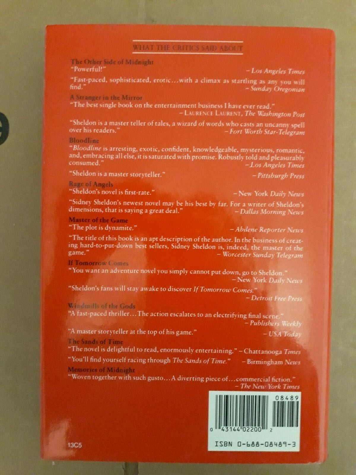 The Doomsday Conspiracy (1991, 1st edition HC) Sidney Sheldon. The New Novel