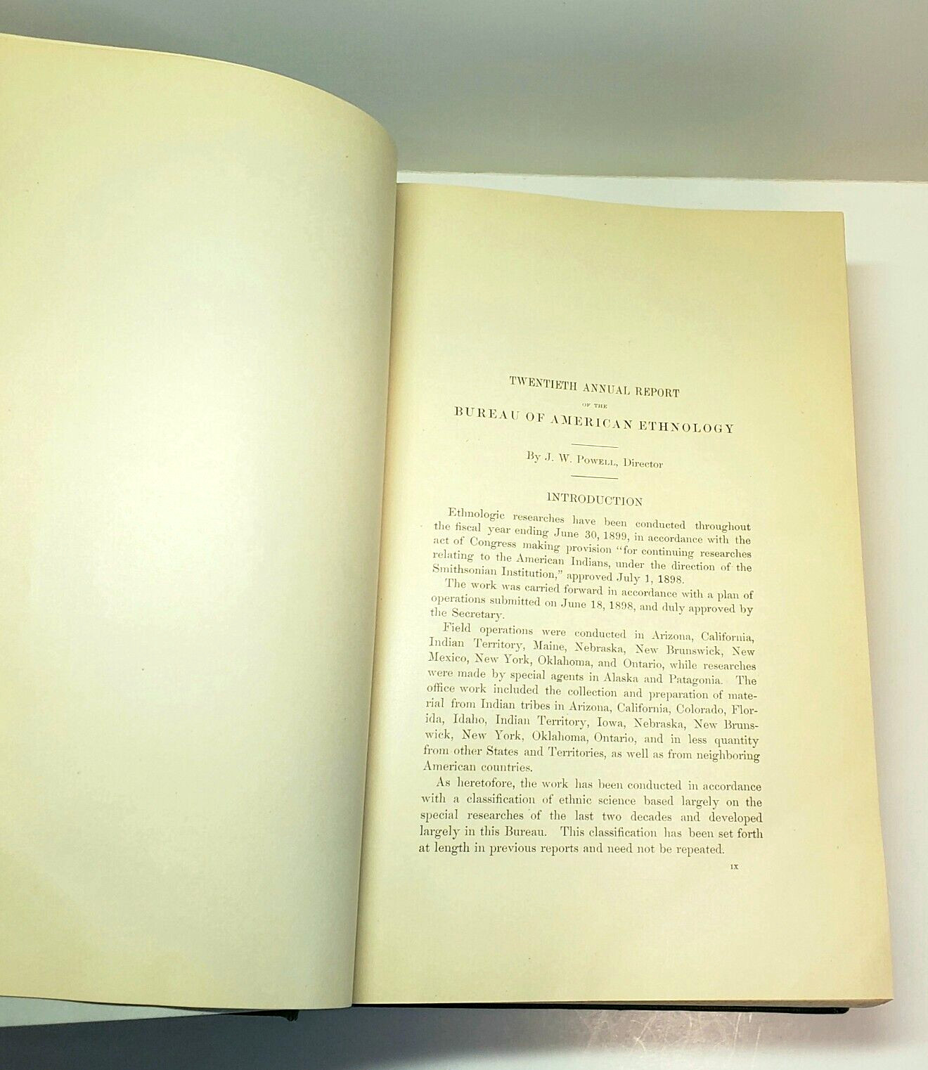 American Indian Ethnology Twentieth 20th Annual Report 1898 – 1899