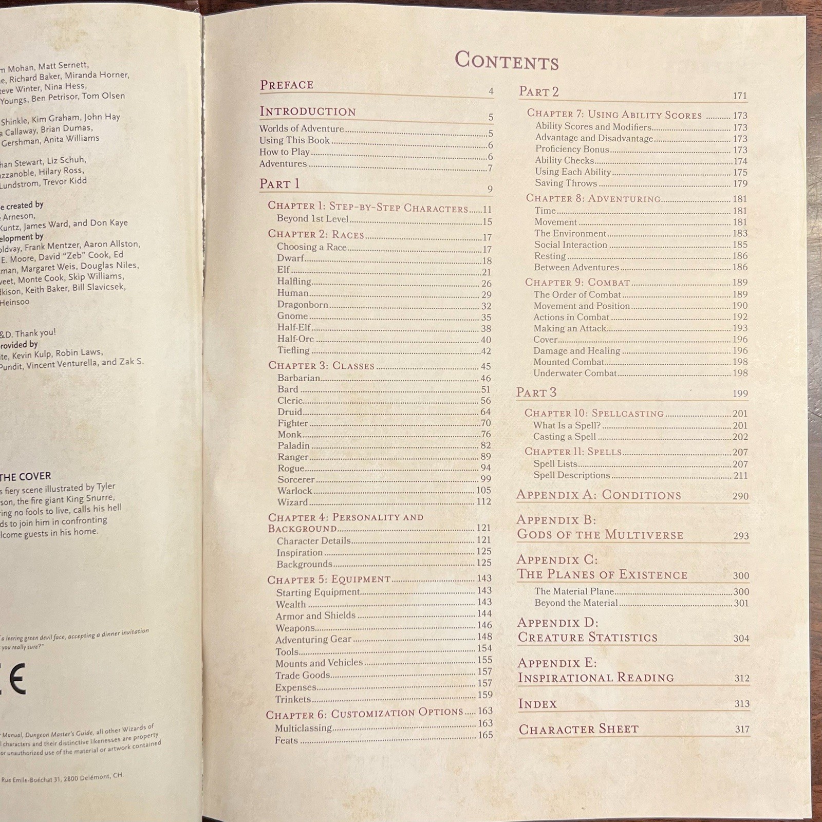 D&D Player’s Handbook 5th Edition Hardcover 2014 4th Printing Dungeons Dragons