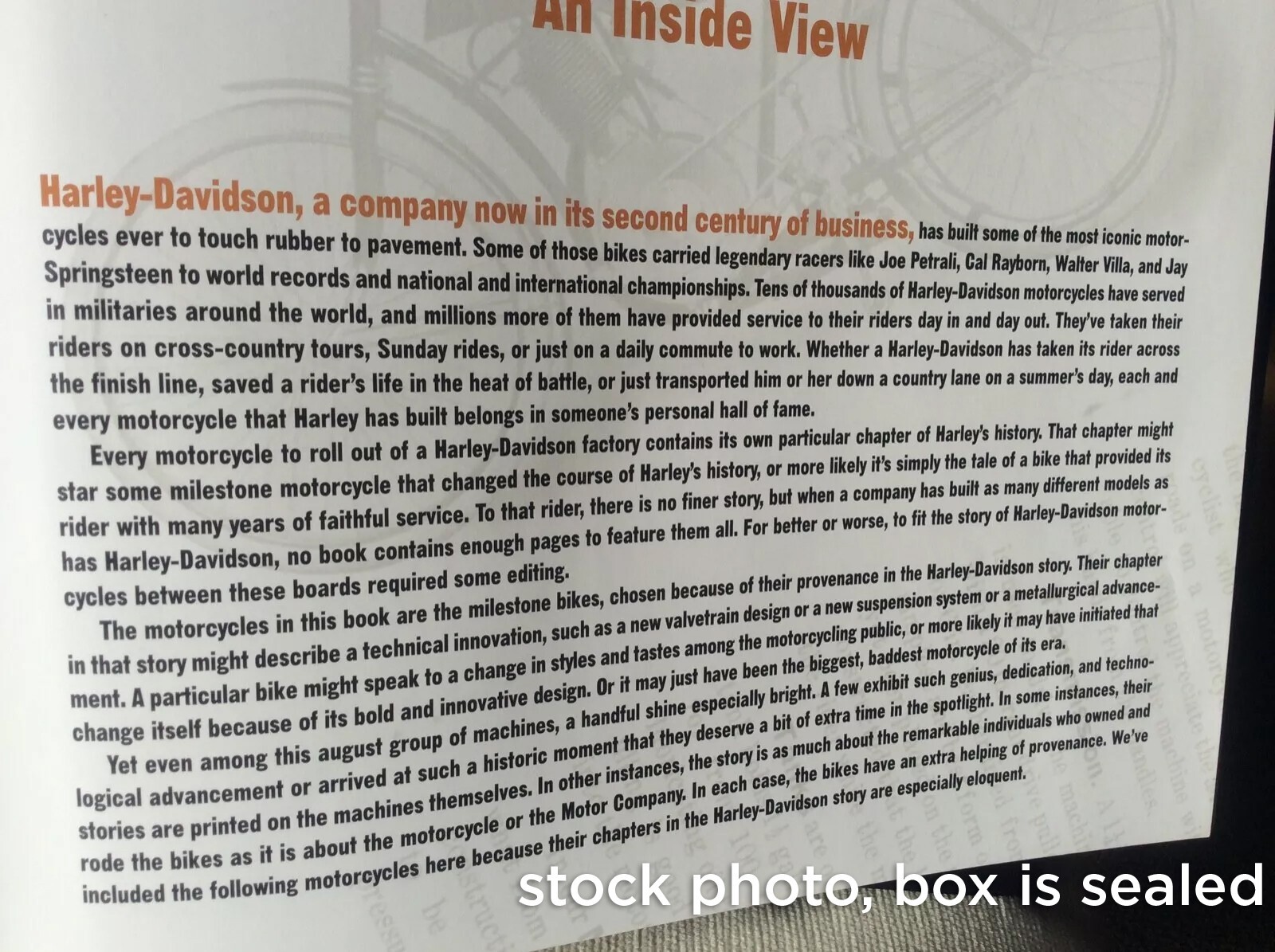 Harley Davidson Collection 2008 Boxed Edition Book, Hand Numbered, Sealed, Rare