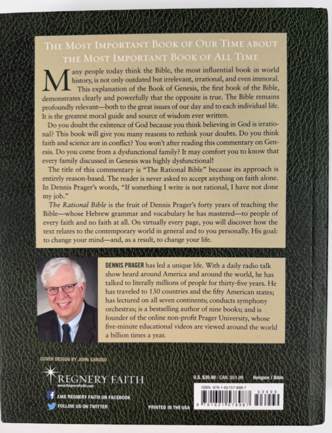 Dennis Prager Genesis God Creation and Destruction Hardcover