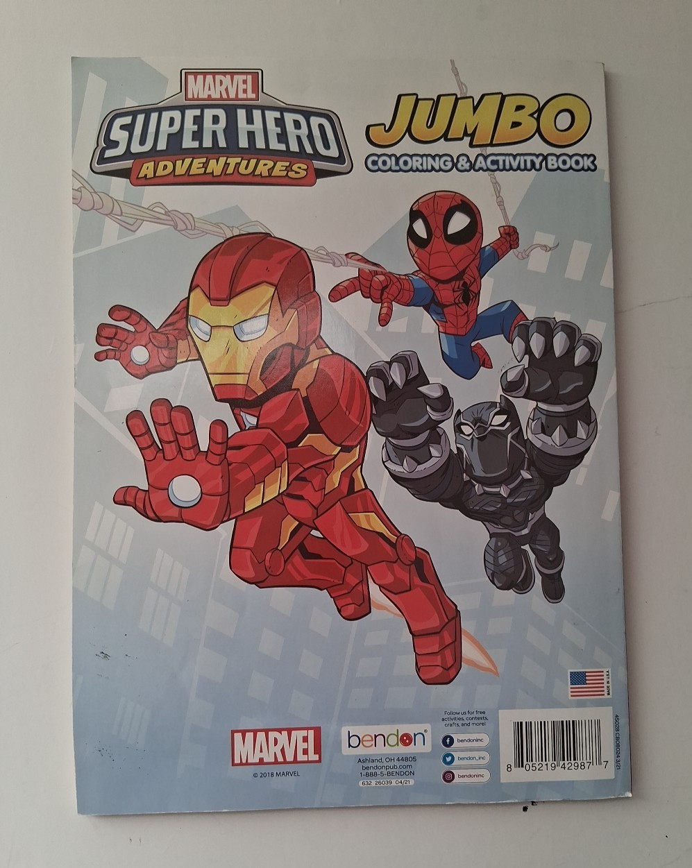 Lot of 3 Marvel Avengers & Superhero Coloring Books Bendon unused I has name
