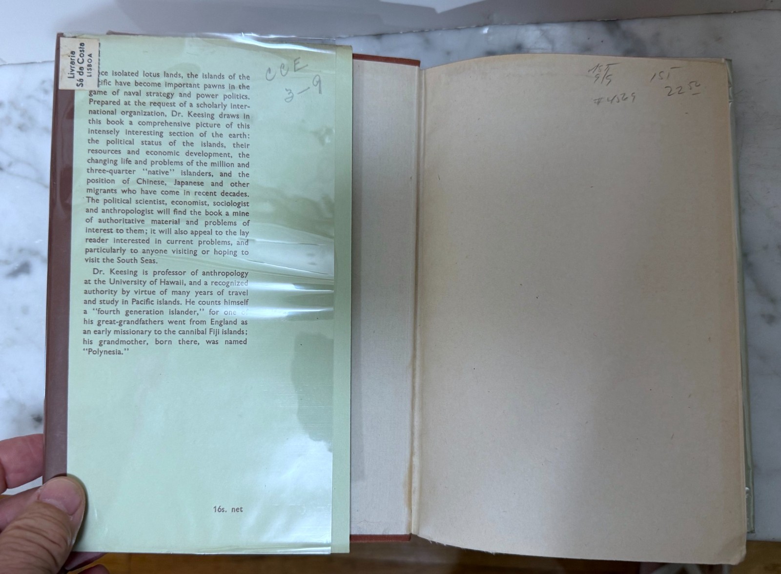 THE SOUTH SEAS IN THE MODERN WORLD – BY FELIX M. KEESING – 1942 – HARDCOVER