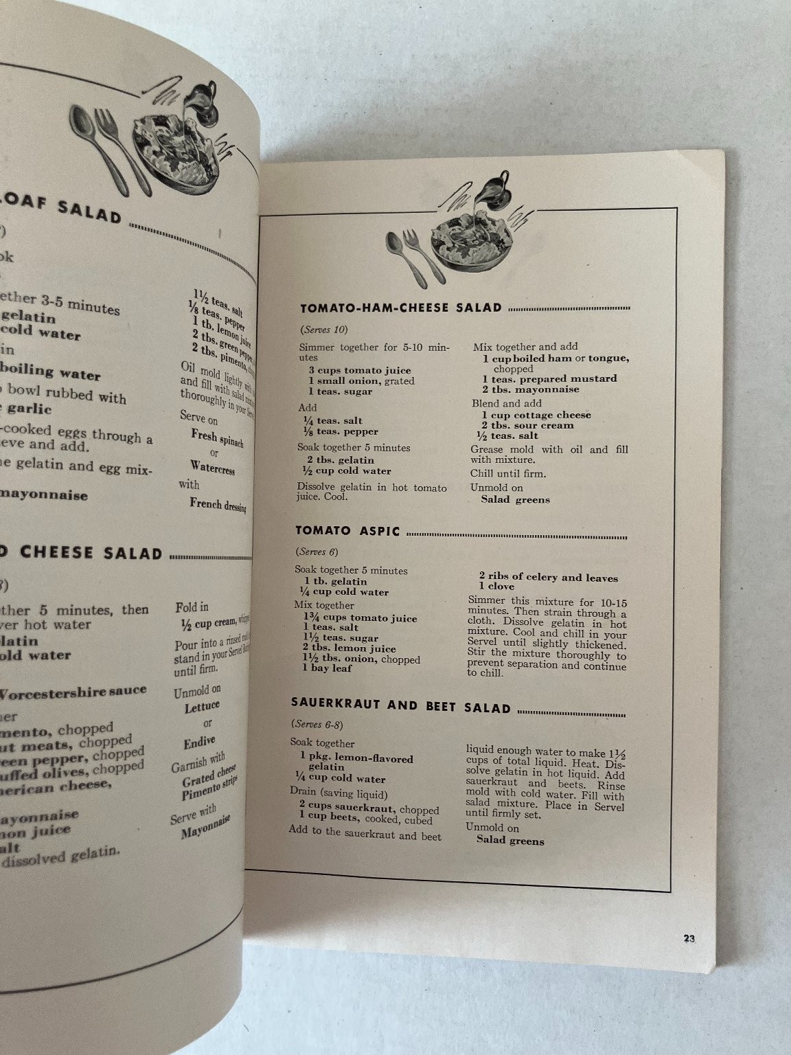 Making Most of Your Servel 1948 Vintage Refrigerator Cookbook Recipes Paperback