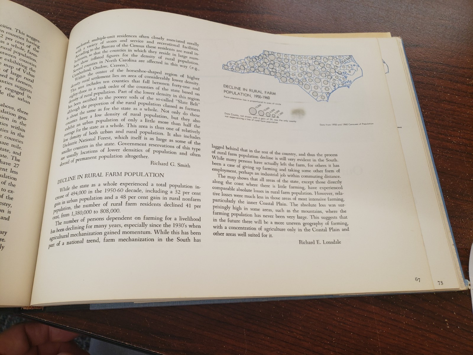 ATLAS of NORTH CAROLINA, by Lonsdale 1967 USED NC Book 158 pages