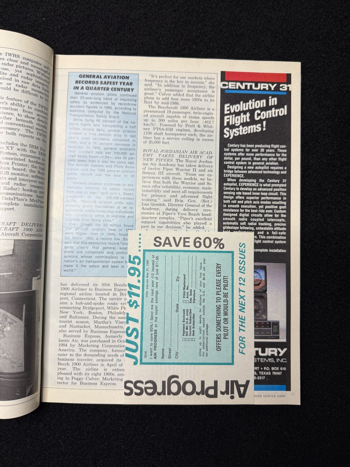 Air Progress Magazine April 1986 Vol 48 No 4 Prescott Pusher Aviation Aircraft