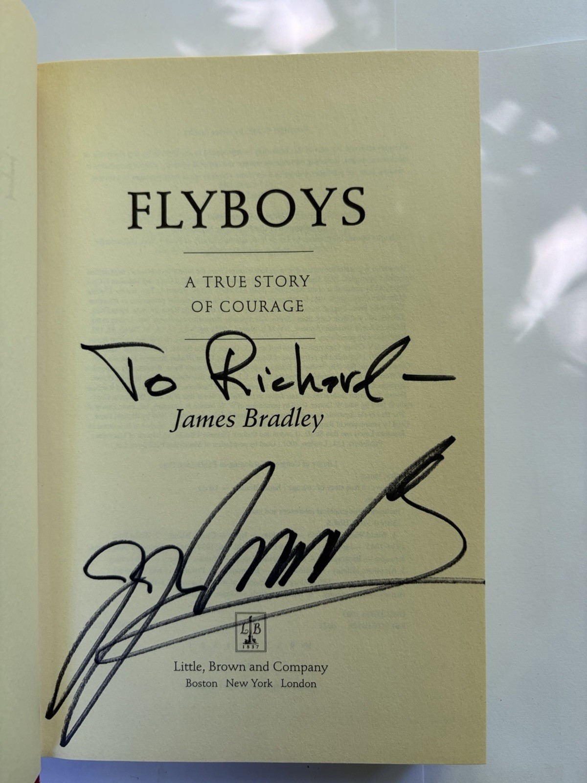 Flyboys: A Story Of Courage James Bradley First Edition Signed Hardbck Free Ship