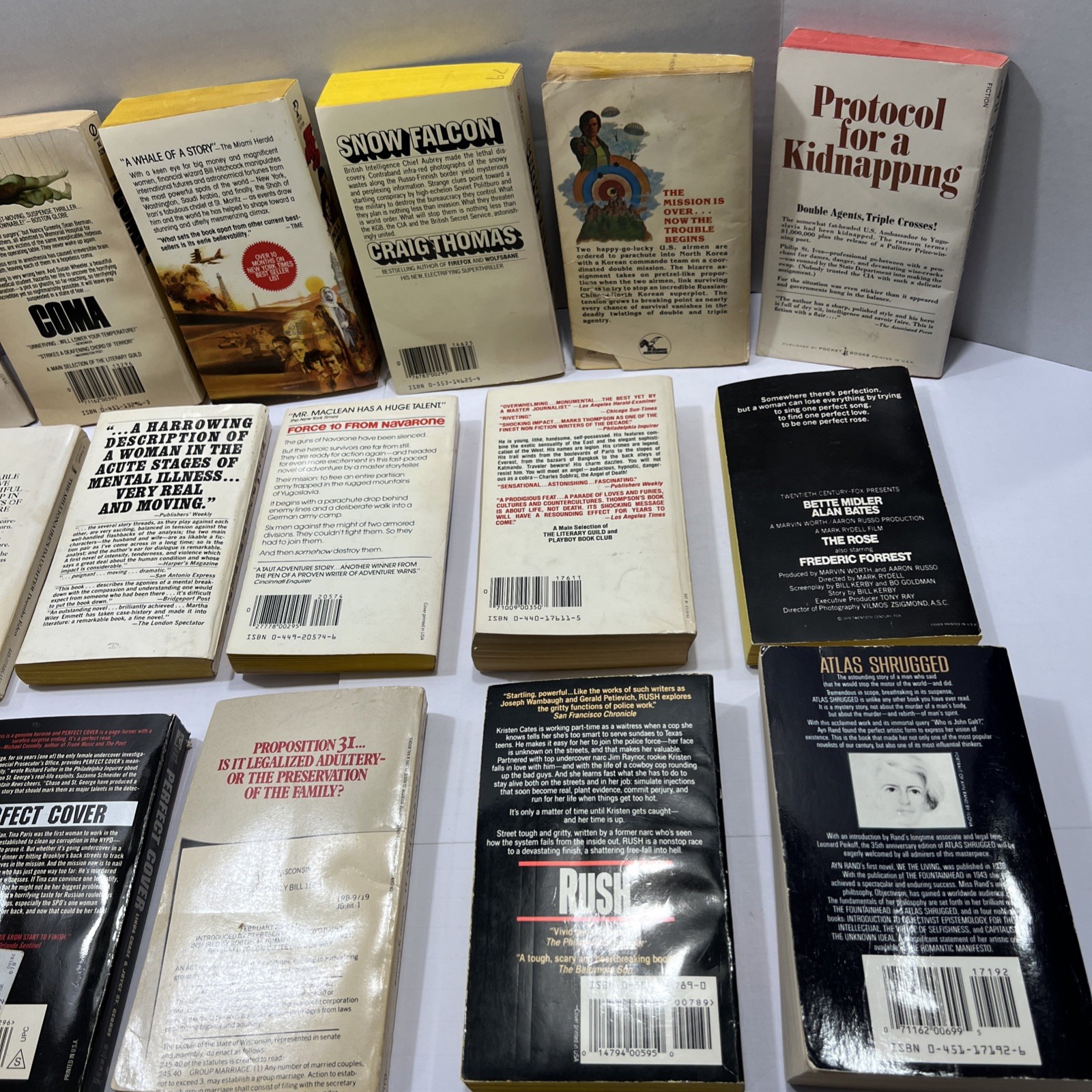Lot of 16 Mixed Vintage Fiction Mystery Fantasy Crime Books Various Authors PB