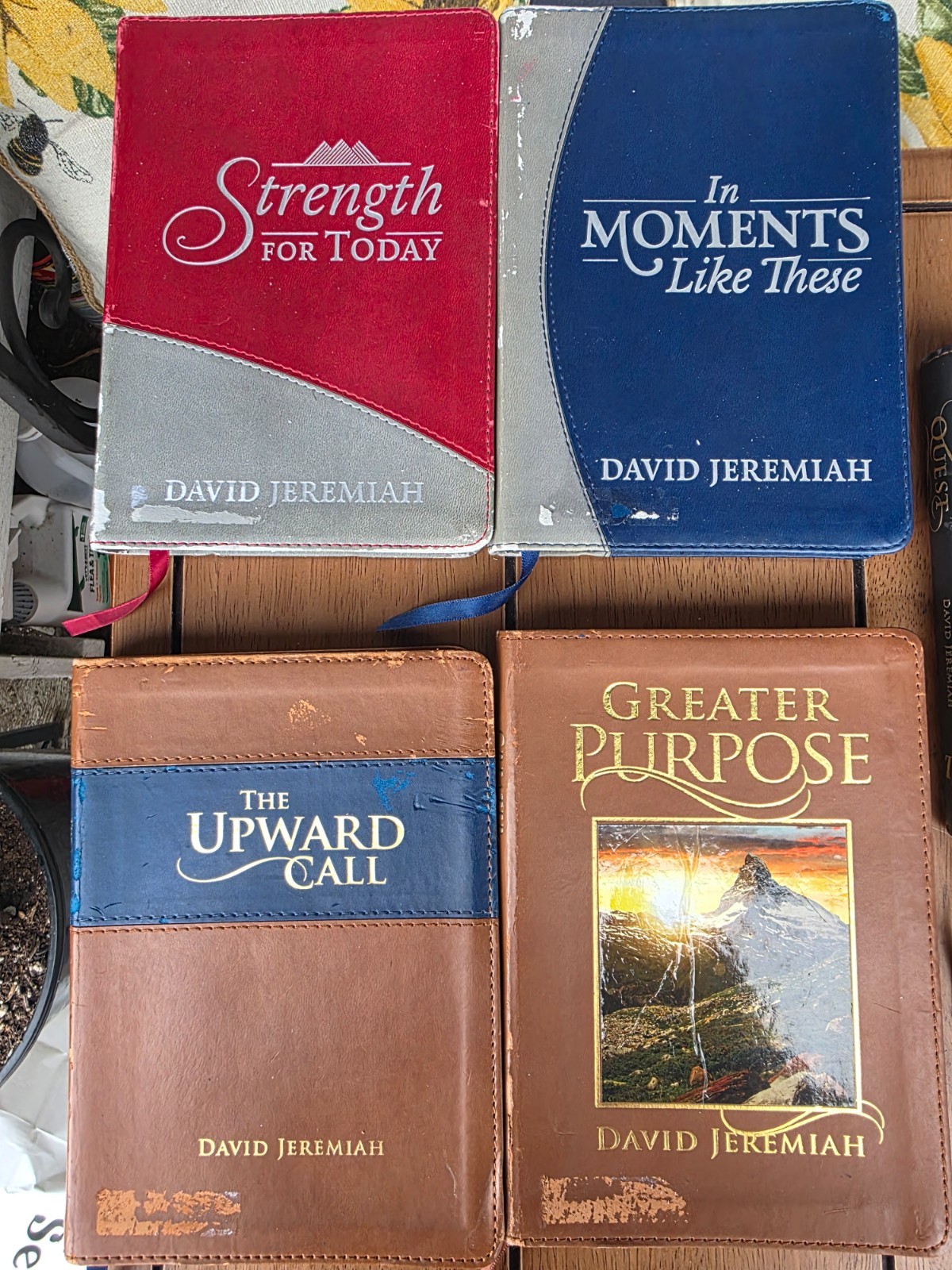 DAVID JEREMIAH Leather Devotional Book Lot of 5 CHRISTIAN BIBLE STUDY Books