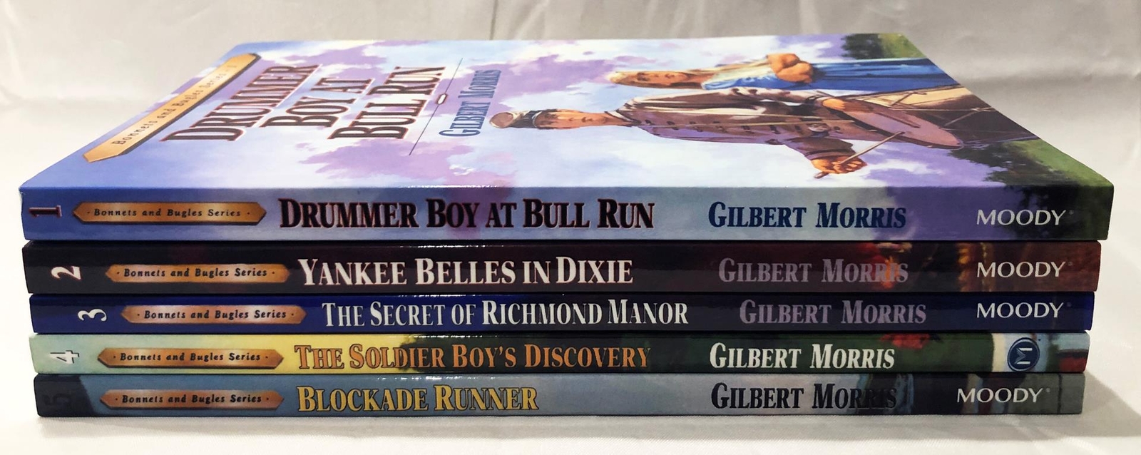 New BONNETS AND BUGLES Series Books 1-5 SET Gilbert Morris Out of Print Moody