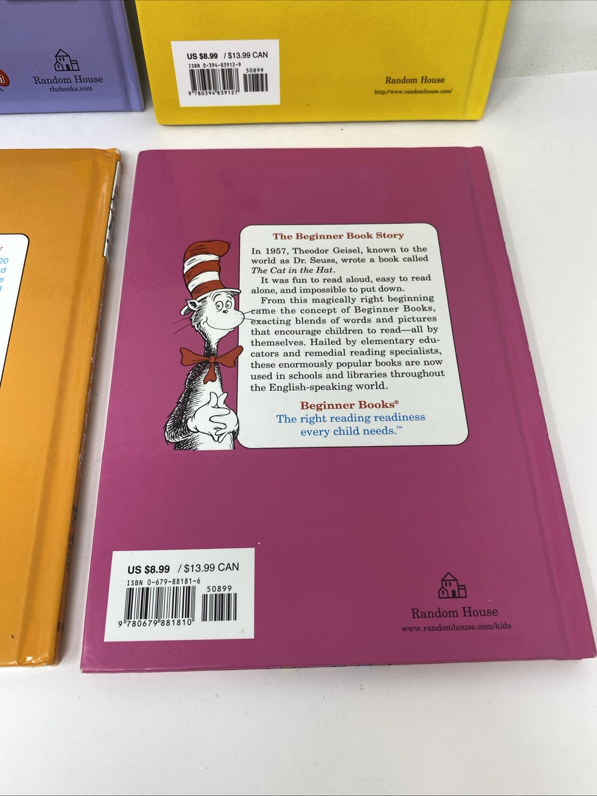 Lot of 6 Dr. Seuss Cat In The Hat Beginner Books HC 9.25 x 6.75 FREE SHIPPING!