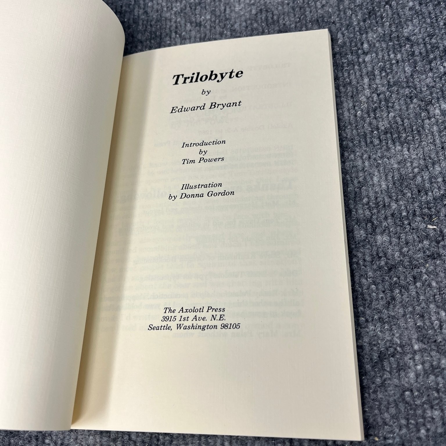 Double Trilobyte Shadow on Doorstep Signed James Blaylock & Edward Bryant: