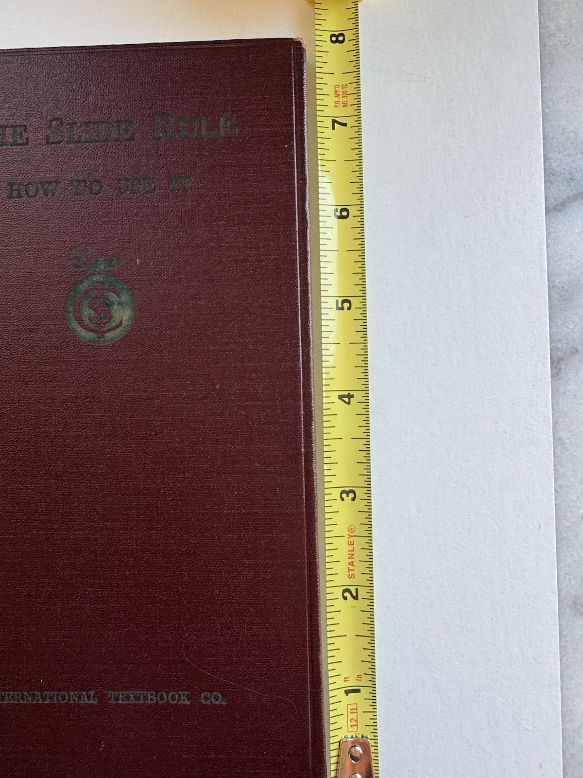 Antique The Slide Rule How To Use It Book Ex Libre 1924 Plattsburg Barracks NY