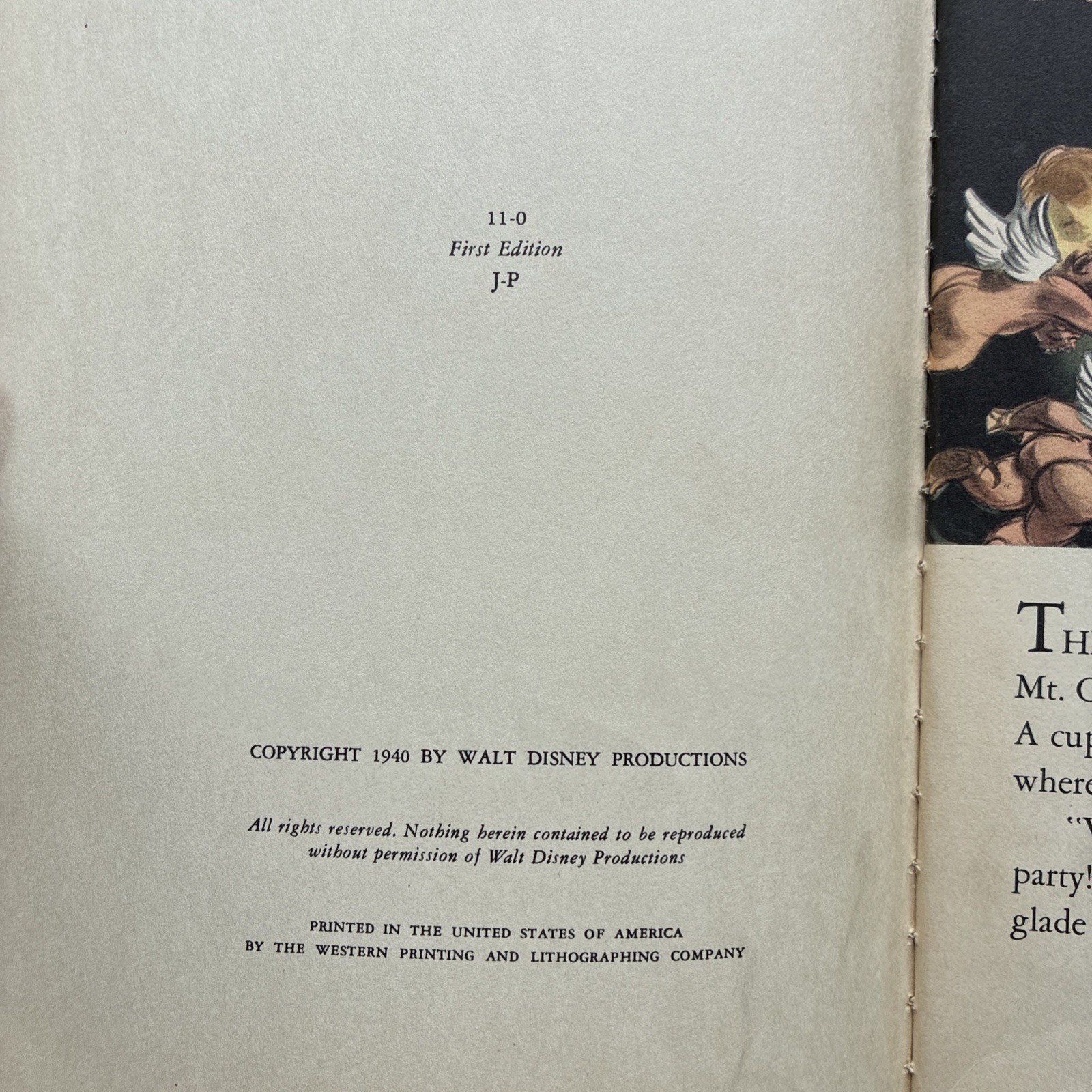 Pastoral Walt Disney’s Fantasia 1940 1st Edition