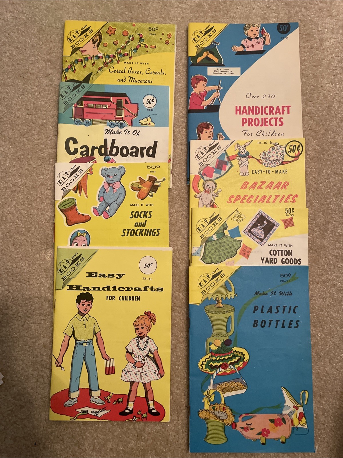 RARE Collection: Set of 6 Books 1966 Vintage KAP Krafts Books +2 Similar Bonus