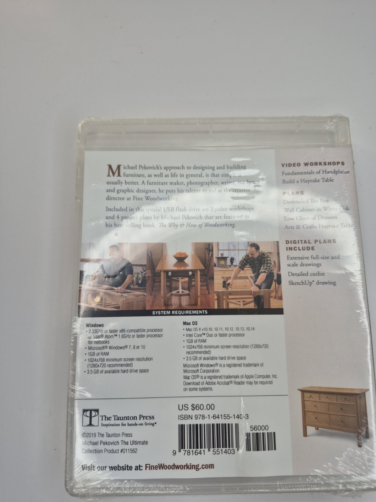 Michael Pekovich Ultimate Collection Fine Woodworking USB Flash Drive Sealed