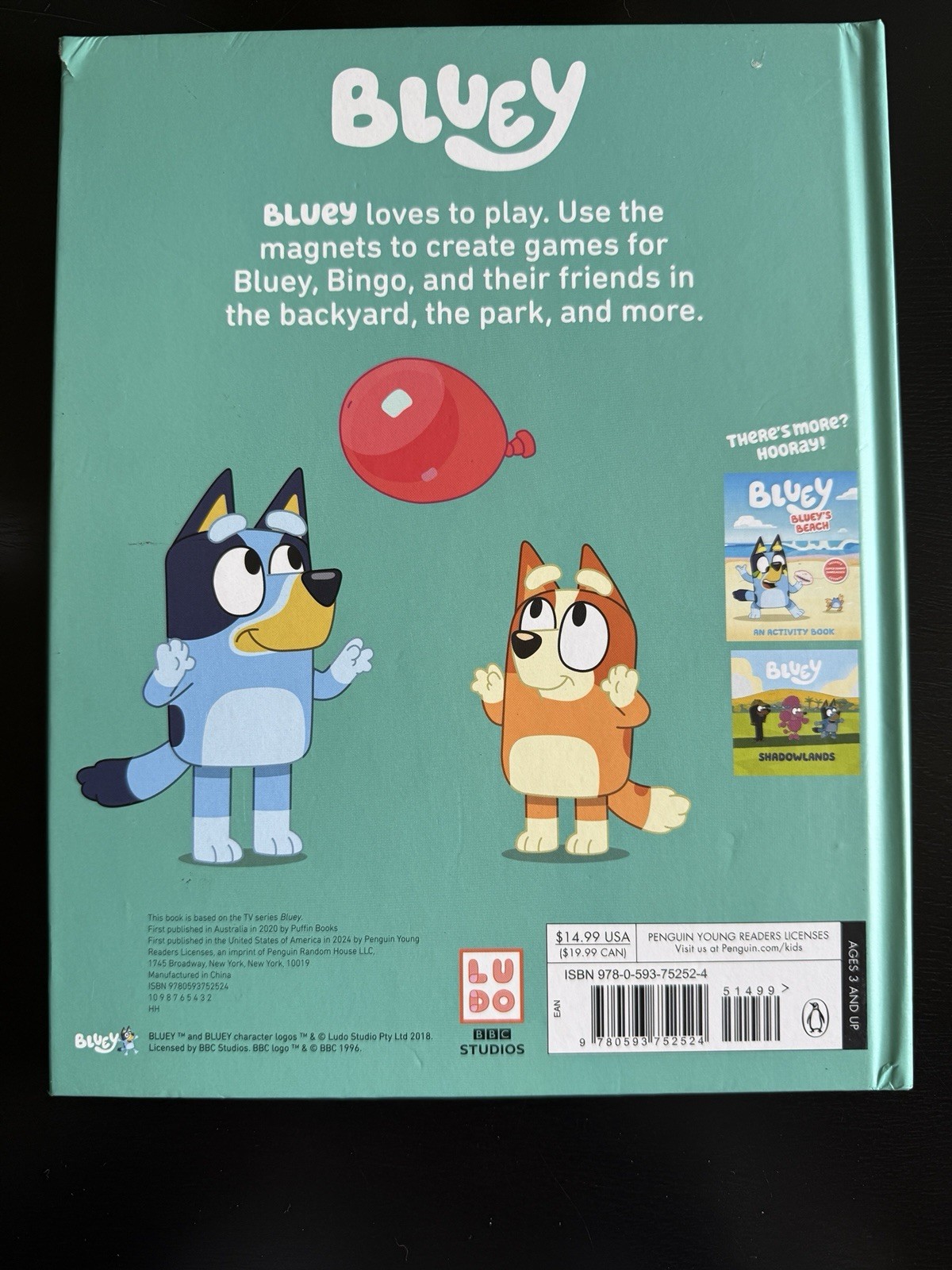 Bluey: Let’s Play Outside!: A Magnet Book – Ships Fast